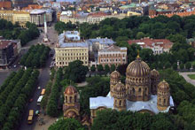 The Russian Orthodox cathedral in Latvia