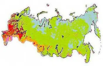 Intensively of Russian agriculture as of 2006.
