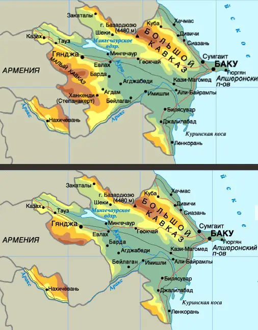Azerbaijan, before-after