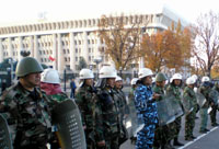 Riot Police Outside the Kyrgyz White House