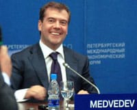 Medvedev at the Petersburg International Economic Forum. Medvedev is seen as an economic liberal and friendly towards the West. Medvedev at the Petersburg International Economic Forum. Medvedev is seen as an economic liberal and friendly towards the West.