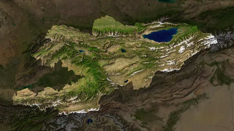 Kyrgyzstan_satellite_photo