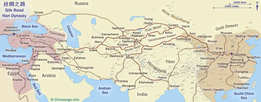 Silk Road Map Uzbek Study Guide