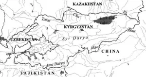 Kyrgyzstan Rivers map