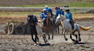 Kyrgyzstan Study Guide Kok Boru traditional horse game.
