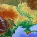 Topographic map of Ukraine